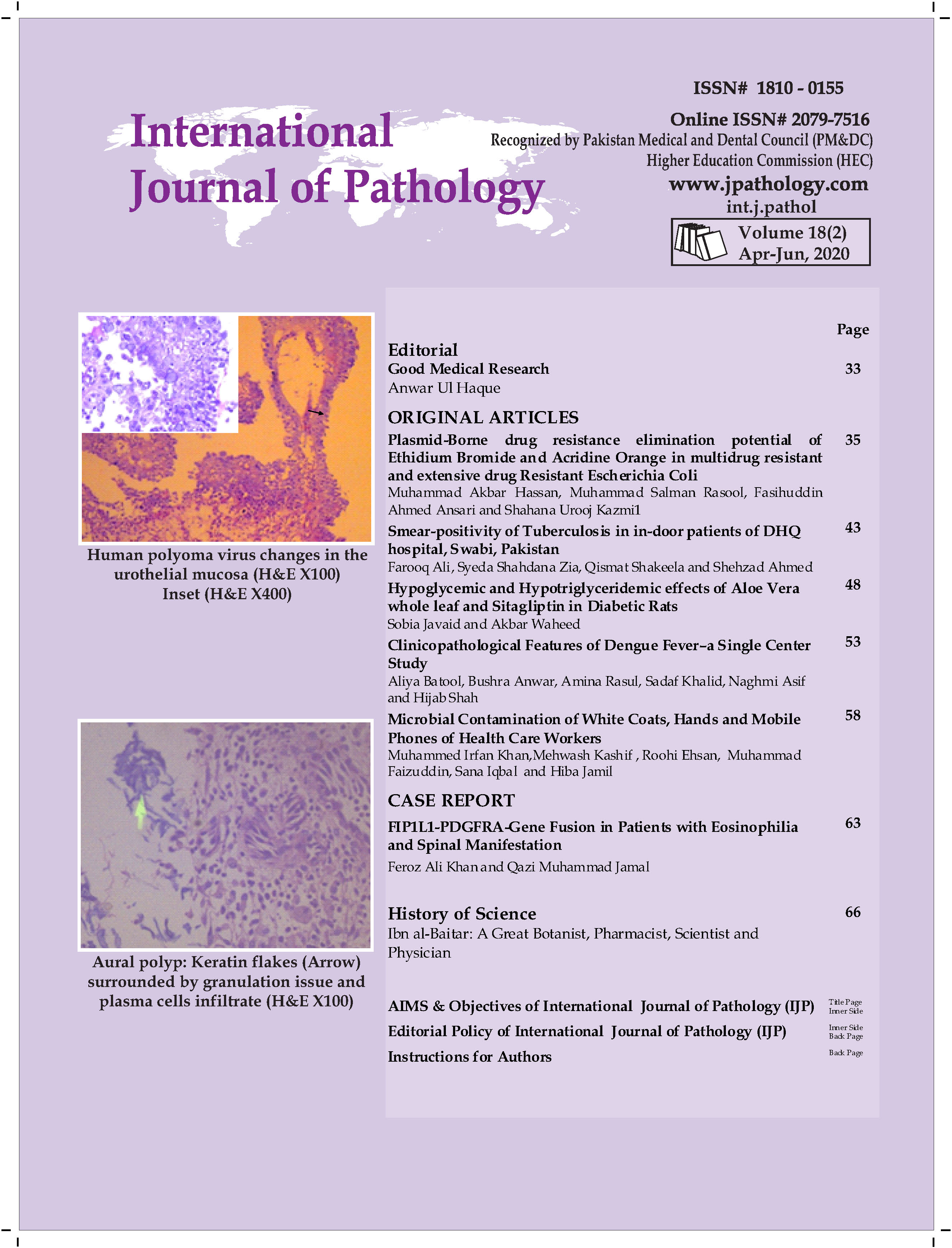 View Volume.18, Issue-2 (Apr-Jun 2020)