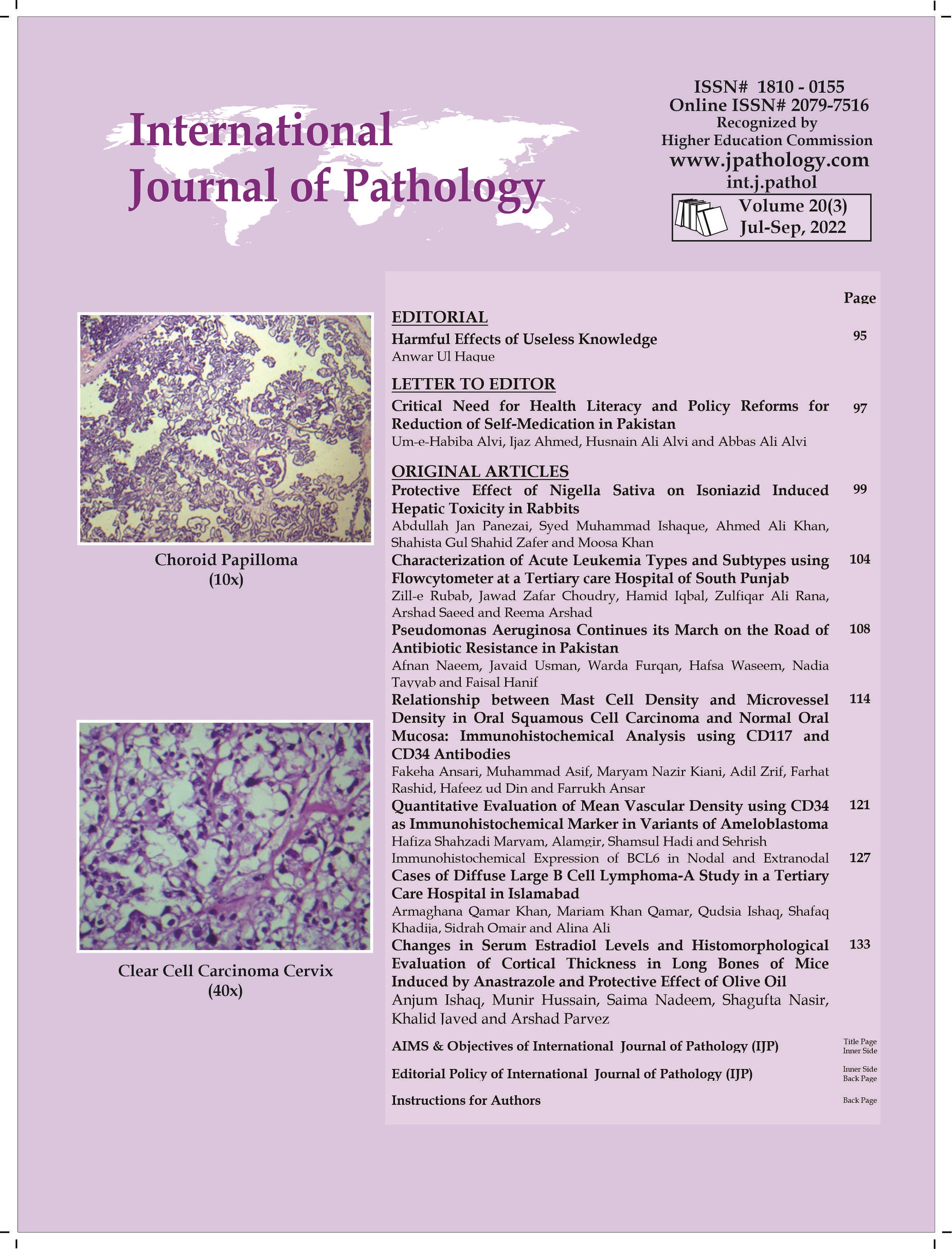 View Volume.20, Issue-3 (Jul-Sep 2022)