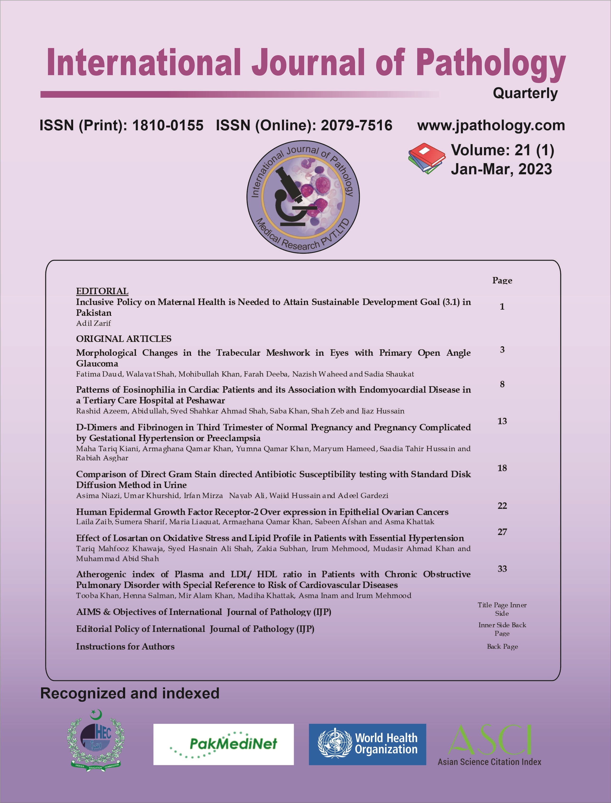 View Volume.21, Issue-1 (Jan-Mar 2023)