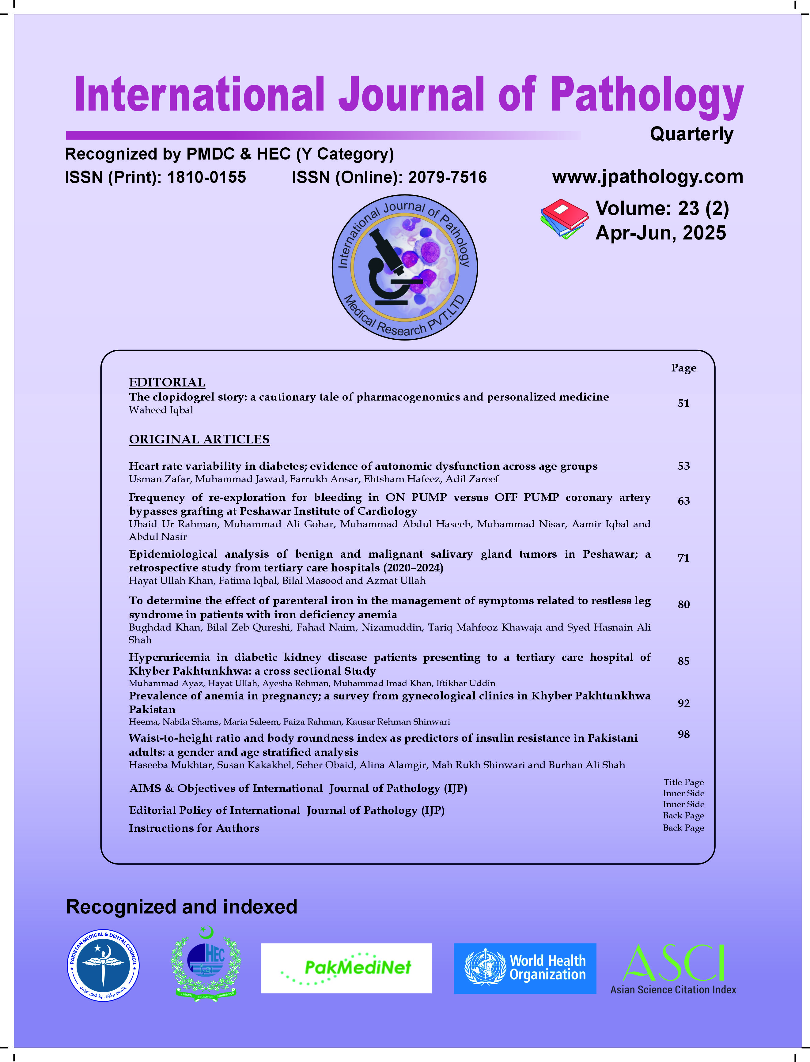 View Vol. 23 No. 2 (2025): Apr-Jun